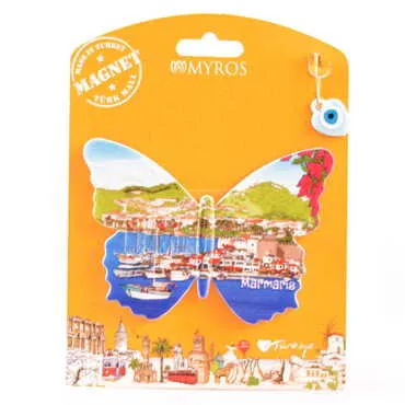 Toptan Marmaris Temalı Uv Baskılı Kartonetli Plastik Magnet - 44