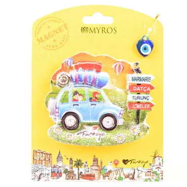 Toptan Marmaris Temalı Uv Baskılı Kartonetli Plastik Magnet - 46