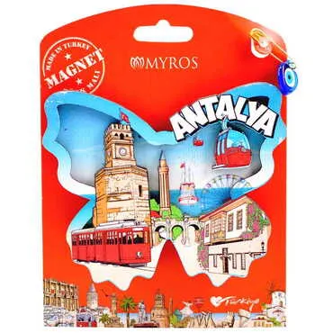 Toptan Antalya Temalı Uv Baskılı Kartonetli Ahşap Magnet - 7