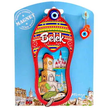 Belek Themed Wooden UV Printed Custom Backing Carded Fridge Magnet - 4
