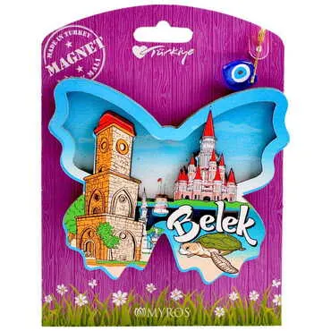 Belek Themed Wooden UV Printed Custom Backing Carded Fridge Magnet - 6