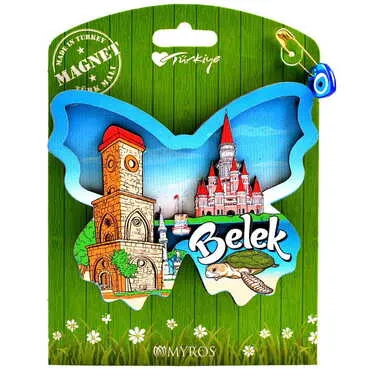 Belek Themed Wooden UV Printed Custom Backing Carded Fridge Magnet - 7
