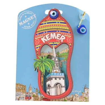 Kemer Themed Wooden UV Printed Custom Backing Carded Fridge Magnet - 3