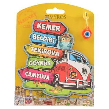 Toptan Kemer Bölgesi Temalı Uv Baskılı Kartonetli Ahşap Magnet - 4