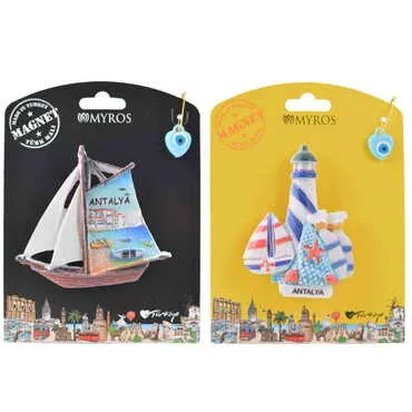 Toptan Antalya Temalı Kartonetli UV Polyester Magnet - 2