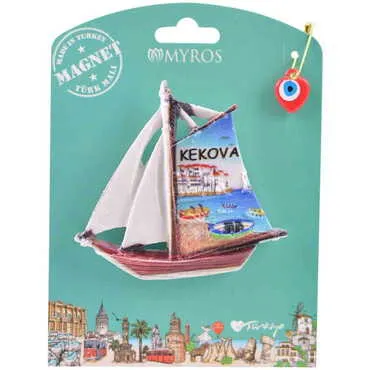 Kekova Themed Polyester UV Printed Custom Backing Carded Fridge Magnet - 4