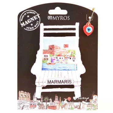 Toptan Marmaris Temalı Kartonetli UV Polyester Magnet - 4