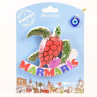 Toptan Marmaris Temalı Kartonetli UV Polyester Magnet - 16