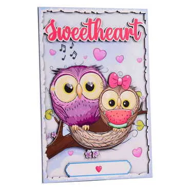 Owl Themed Wooden Customised Door Sign Board 200x290 Mm - 10