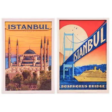 Istanbul Themed Wooden Customised Door Sign Board 200x290 Mm - 7
