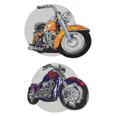 Motocycle Themed Wooden Customised Badge Pin - 3