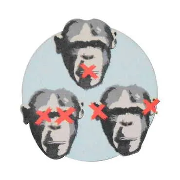 Monkey Themed Wooden Customised Badge Pin - 4