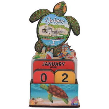 Dalyan Themed Wooden Table Calendar - 6