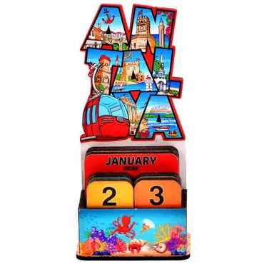 Customazible Wooden Table Calendar - 5