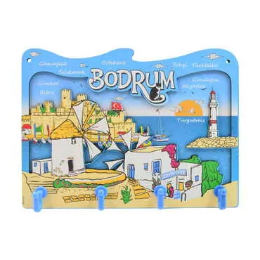 Bodrum Themed Customised Wooden Wall Keychain Holder - 6