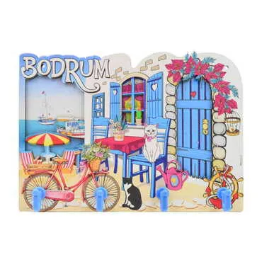 Bodrum Themed Customised Wooden Wall Keychain Holder - 7