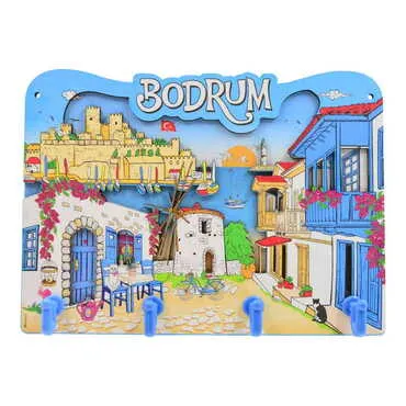 Bodrum Themed Customised Wooden Wall Keychain Holder - 8