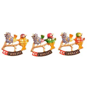 Turkey Themed Metal Fridge Magnet - 156
