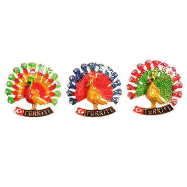 Turkey Themed Metal Fridge Magnet - 178