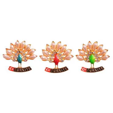 Turkey Themed Metal Fridge Magnet - 179