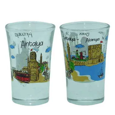 Antalya Themed Custom Printed Shot Glass 45x70 mm - 2
