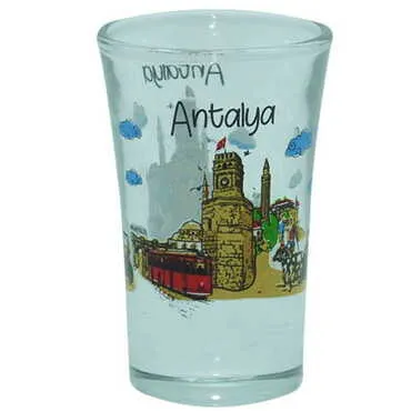 Antalya Themed Custom Printed Shot Glass 45x70 mm - 3