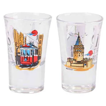 Istanbul Themed Custom Printed Shot Glass 45x70 mm - 6