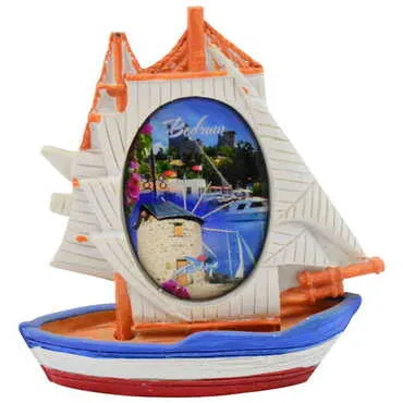 Bodrum Themed Polyester Marine Sailing Ship Figurine - 6