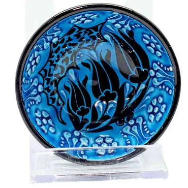 Turkish Ceramic Turquoise Bowl 8 Cm - 5