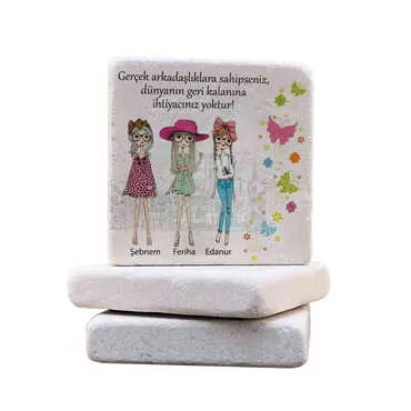 Friend Themed Customised Stone Coaster 100x100 mm - 5