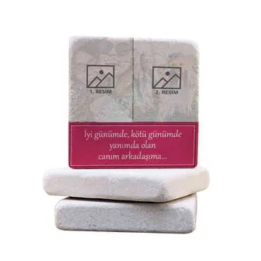 Friend Themed Customised Stone Coaster 100x100 mm - 3
