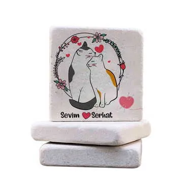 Sweetheart Themed Customised Stone Coaster 100x100 mm - 7
