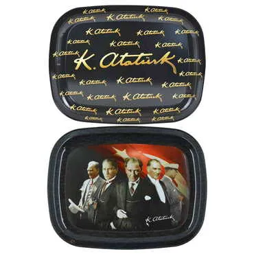 Toptan Atatürk Temalı Myros Metal Tepsi - 3