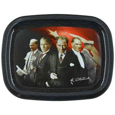Toptan Atatürk Temalı Myros Metal Tepsi - 4