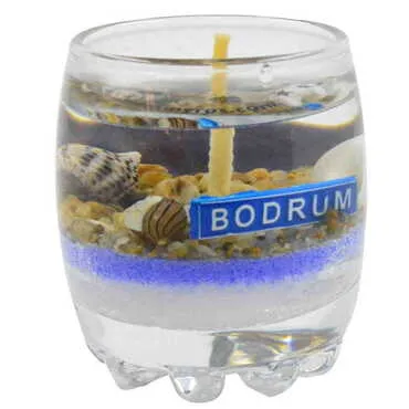 Toptan Bodrum Temalı Myros Küçük Şeffaf Mum - 4
