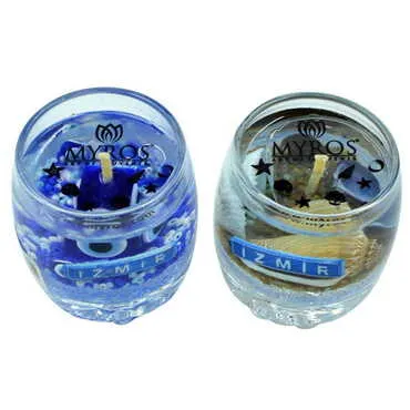 Izmir Themed Glass Transparent Gel Candle - 3