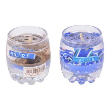 Side Themed Glass Transparent Gel Candle - 2