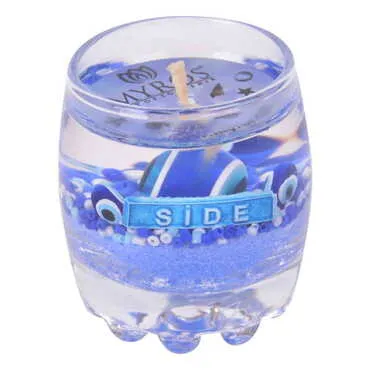 Side Themed Glass Transparent Gel Candle - 4