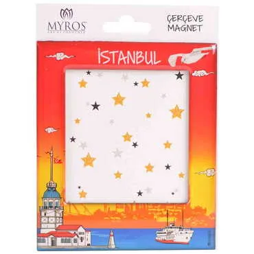 Istanbul Themed Epoxy Dome Souvenir Magnetic Photo Frame 95x115 mm - 3