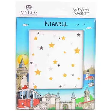 Istanbul Themed Epoxy Dome Souvenir Magnetic Photo Frame 95x115 mm - 4