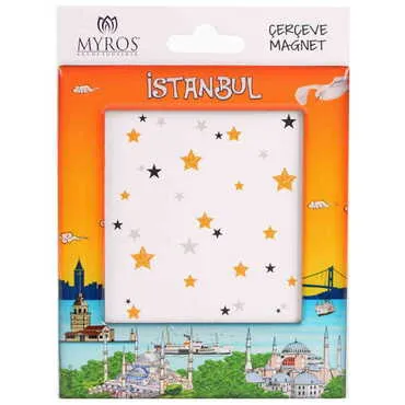 Istanbul Themed Epoxy Dome Souvenir Magnetic Photo Frame 95x115 mm - 5