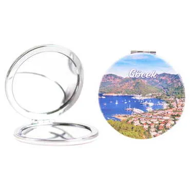 Toptan Göcek Temalı Myros Yuvarlak Pu Ayna - 5