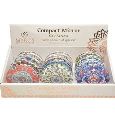 Mandala Themed Custom Printed Round Pocket Mirror - 2