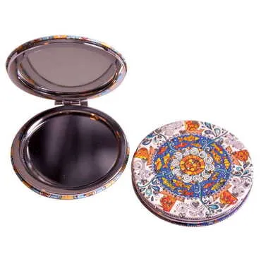 Mandala Themed Custom Printed Round Pocket Mirror - 9
