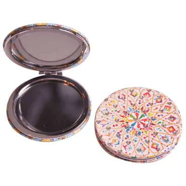 Mandala Themed Custom Printed Round Pocket Mirror - 11