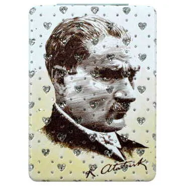 Ataturk Themed Custom Printed Rectangle Pocket Mirror - 6