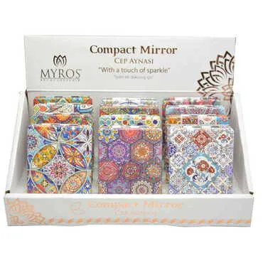Mandala Themed Custom Printed Rectangle Pocket Mirror - 2