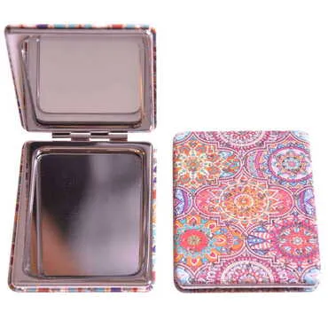 Mandala Themed Custom Printed Rectangle Pocket Mirror - 4