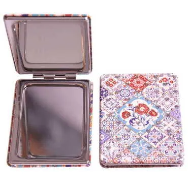 Mandala Themed Custom Printed Rectangle Pocket Mirror - 7