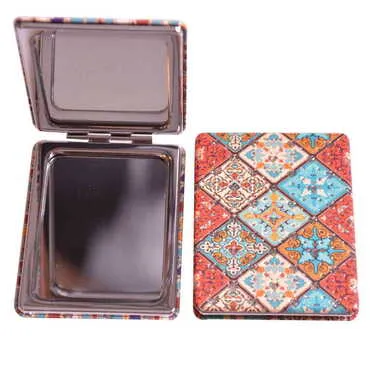 Mandala Themed Custom Printed Rectangle Pocket Mirror - 11